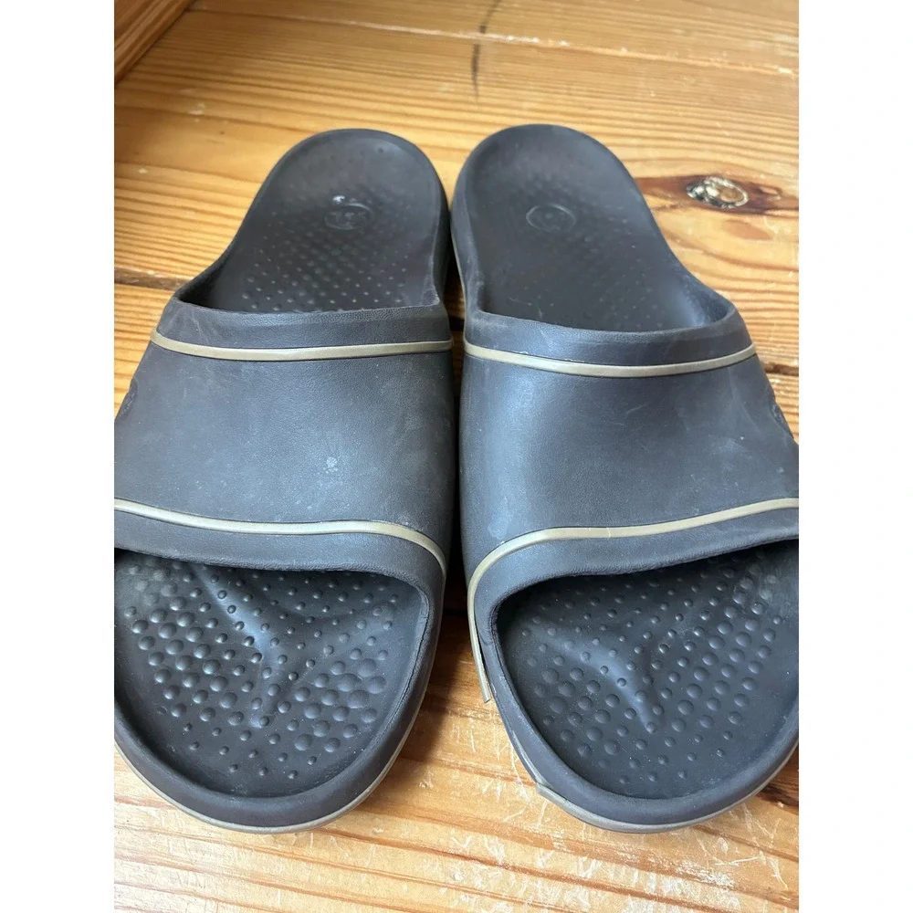 Crocs Slide Sandals Men Size 12 Black Comfy Blokecore Sporty Athleisure